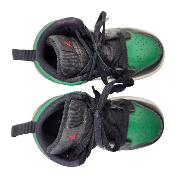 Nike Air Jordan 1 Retro High OG Pine Green Black Childrens Sneakers Size 6C - Picture 6 of 9